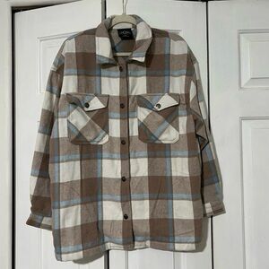 Plaid Button-Up Jacket